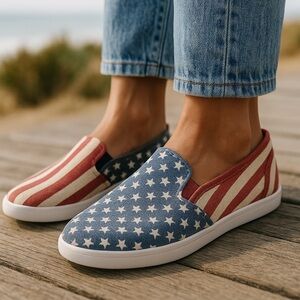 Patriotic Slip-On Sneakers